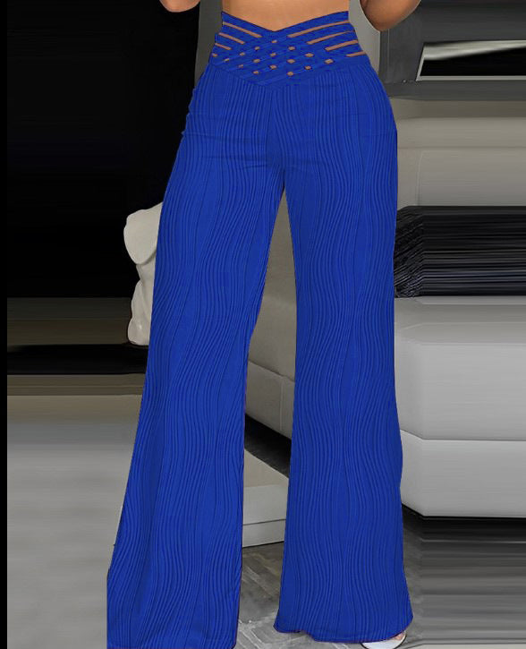 Jacquard Stretch Fabric Bootcut Pants