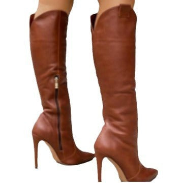 Sexy High Fashion Women's High Heeled Cowgirl Boots
