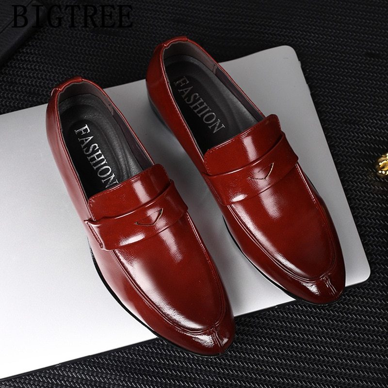 Men's British Pointed Toe Dress Shoes