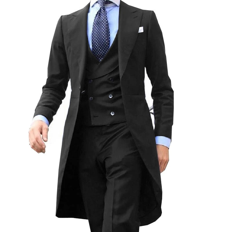 Long Tail Coat 3 Piece  Suit