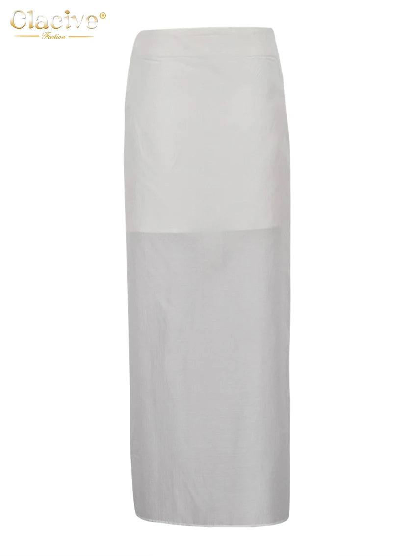 Elegant Loose High-Waist Ankle-Length Skirts