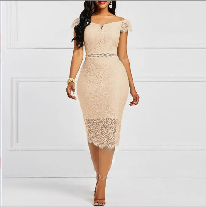 Elegant Lace Evening  Dress