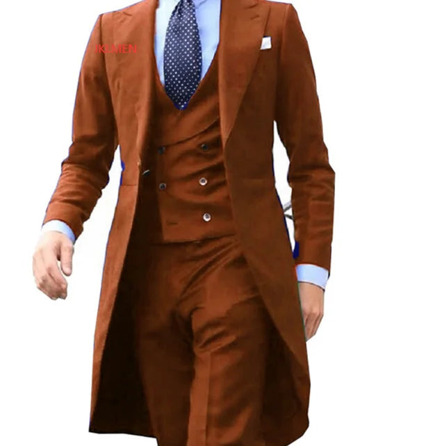 Long Tail Coat 3 Piece  Suit