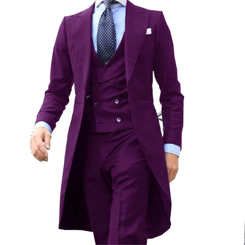 Long Tail Coat 3 Piece  Suit
