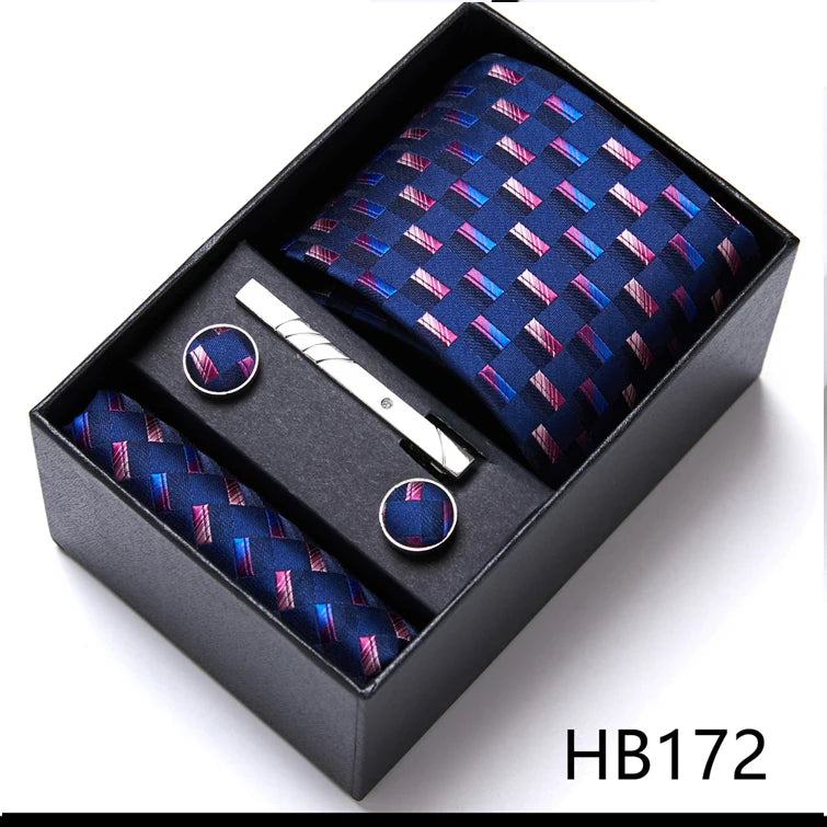 Jacquard Fashion Brand Handkerchief  Cufflink & Necktie