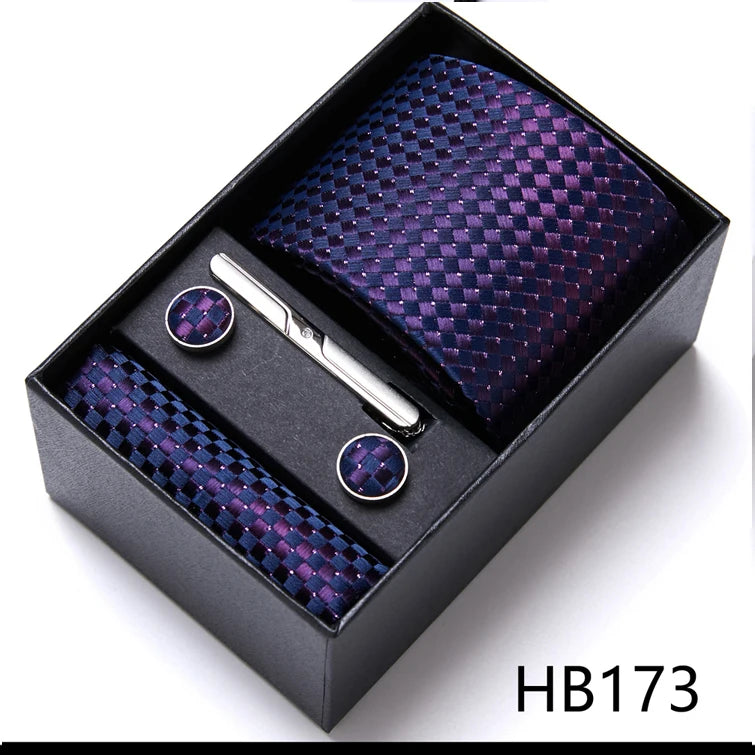 Jacquard Fashion Brand Handkerchief  Cufflink & Necktie