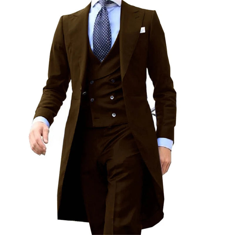 Long Tail Coat 3 Piece  Suit