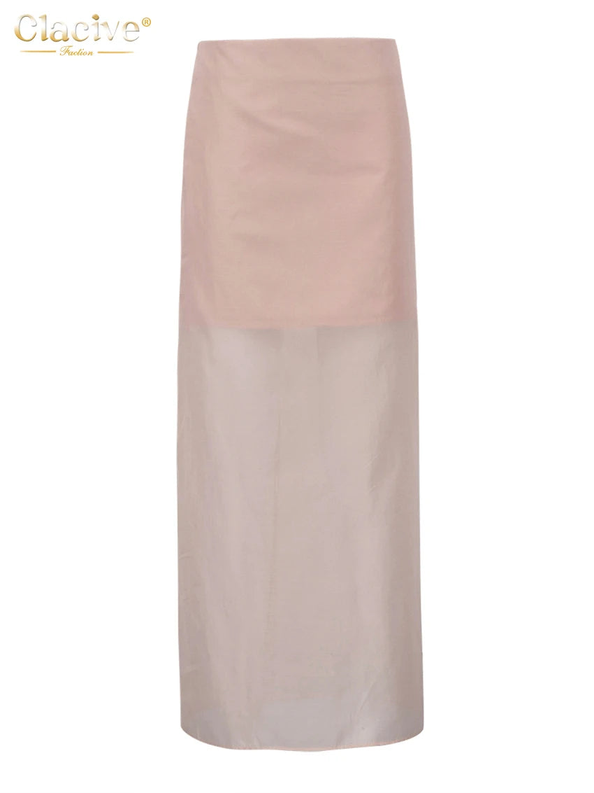 Elegant Loose High-Waist Ankle-Length Skirts