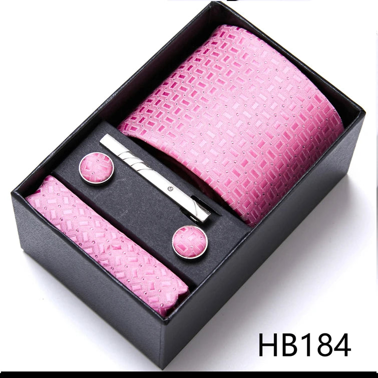 Jacquard Fashion Brand Handkerchief  Cufflink & Necktie