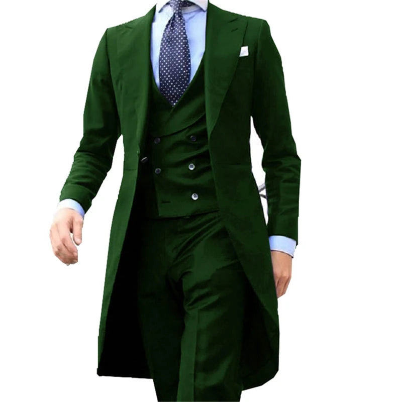 Long Tail Coat 3 Piece  Suit