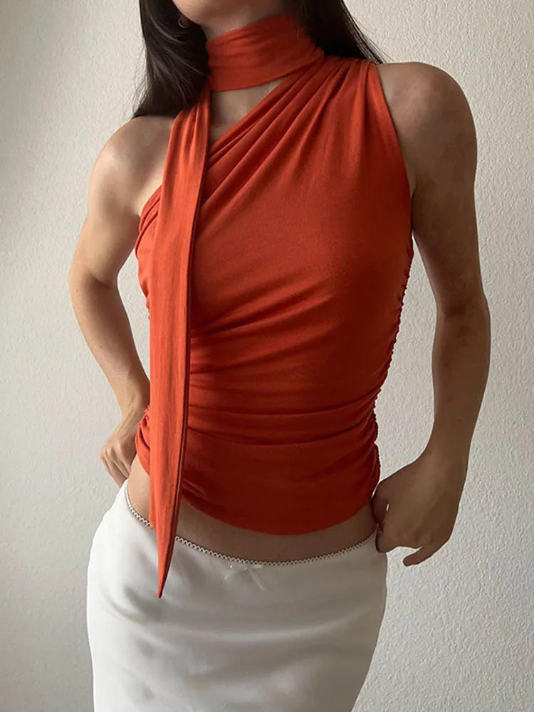 Backless Sexy Off Shoulder Halter Tank Top