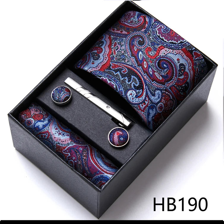 Jacquard Fashion Brand Handkerchief  Cufflink & Necktie