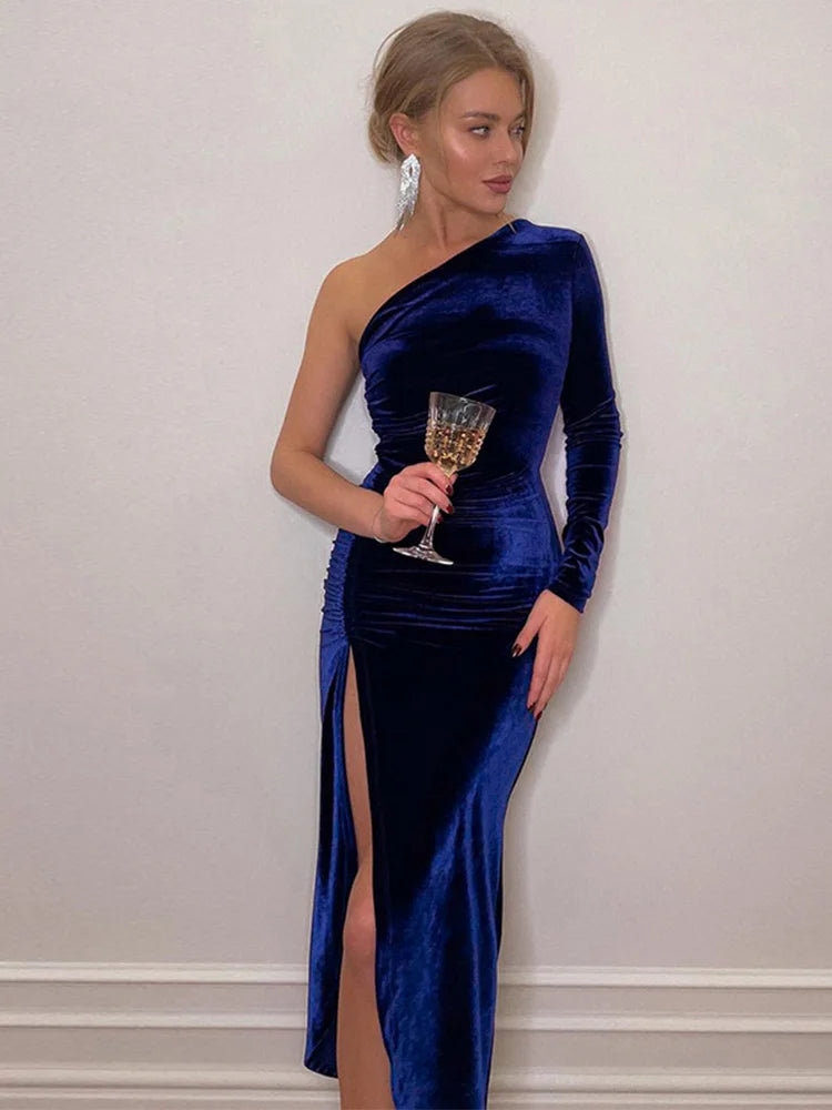 Elegant Split  Midi Dress