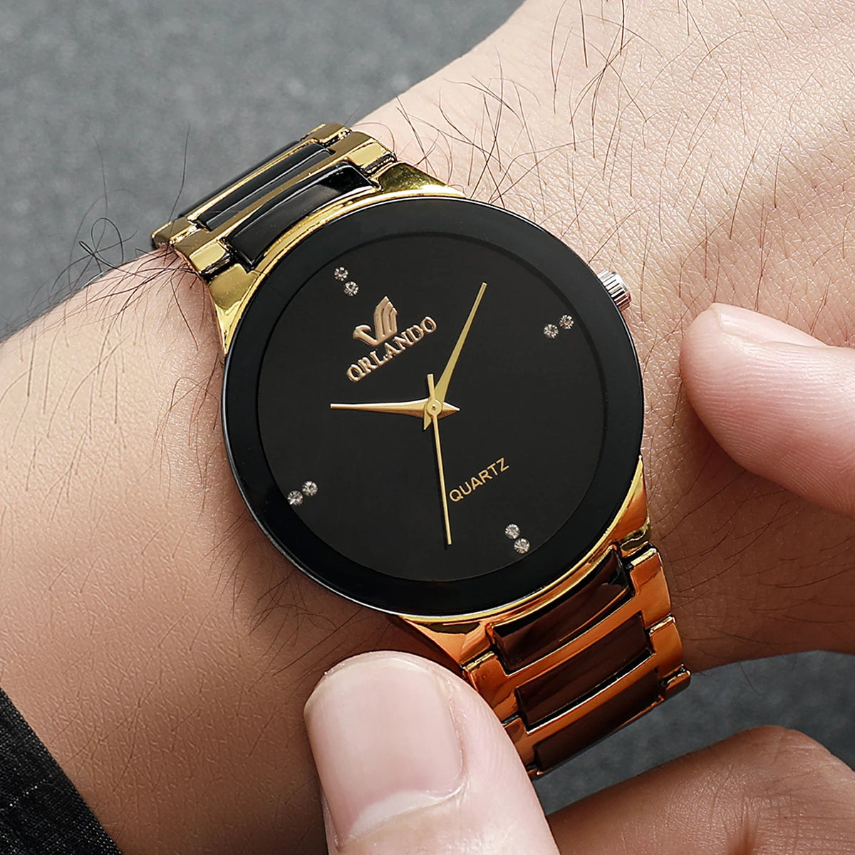 1/2PCS Couple's Fashion Watches Stainless Steel