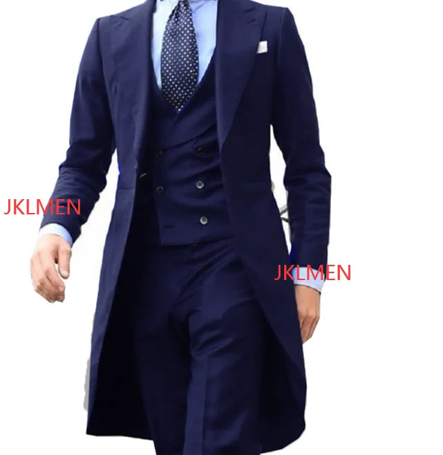 Long Tail Coat 3 Piece  Suit