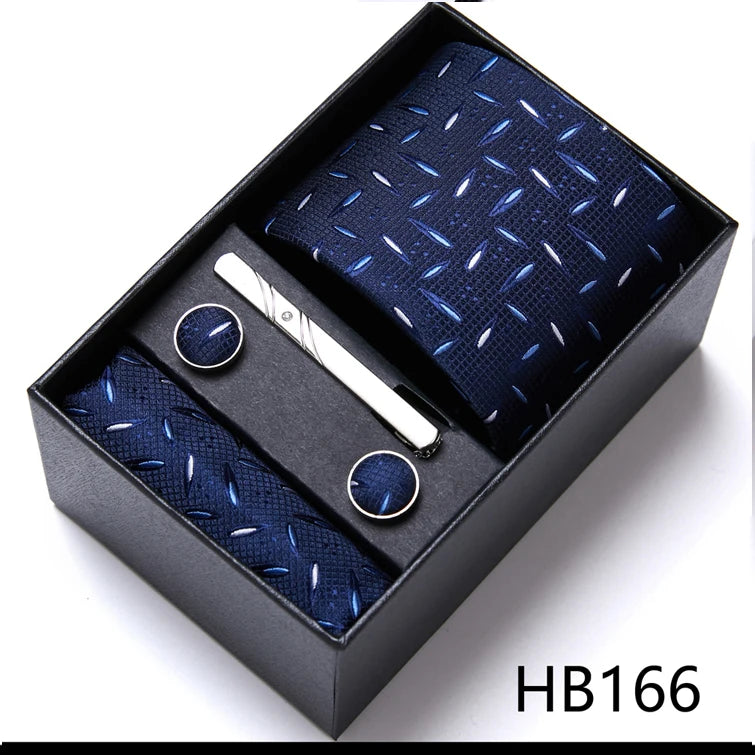 Jacquard Fashion Brand Handkerchief  Cufflink & Necktie