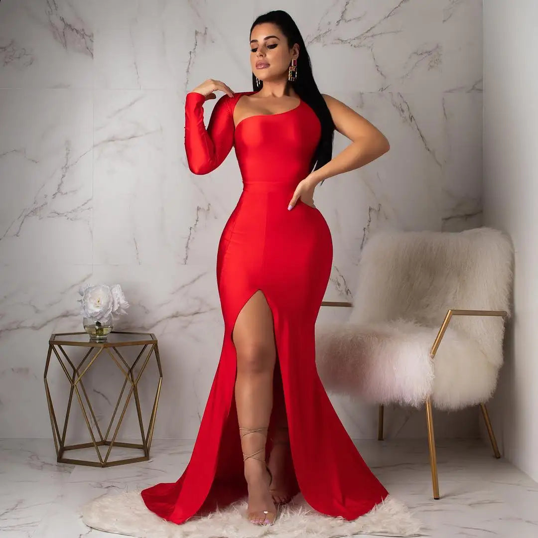 Elegant  Single Sleeve Women's Dress