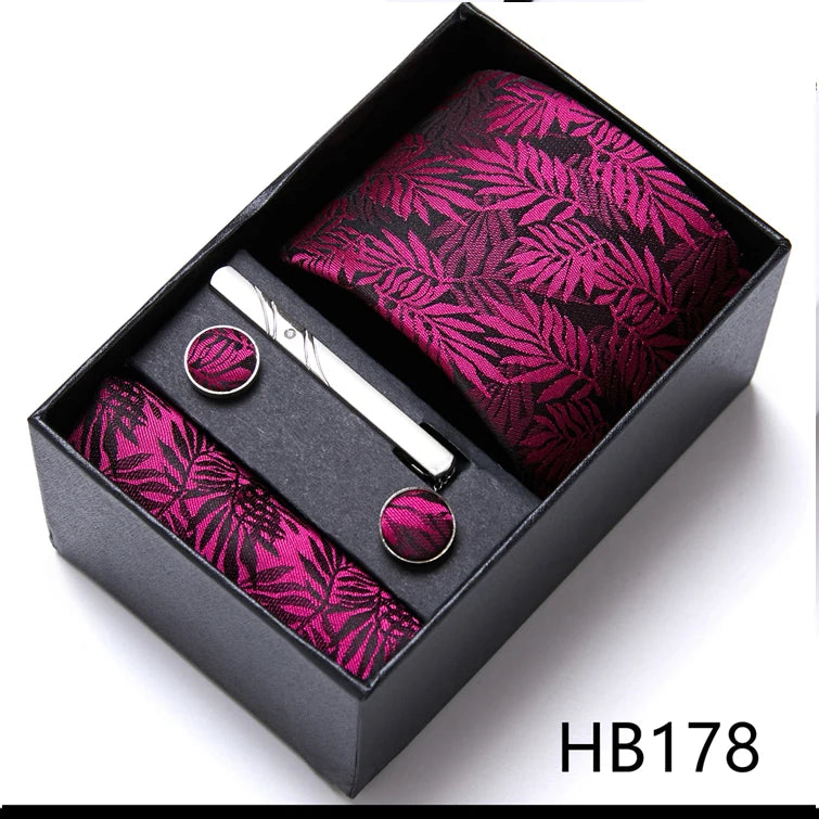 Jacquard Fashion Brand Handkerchief  Cufflink & Necktie