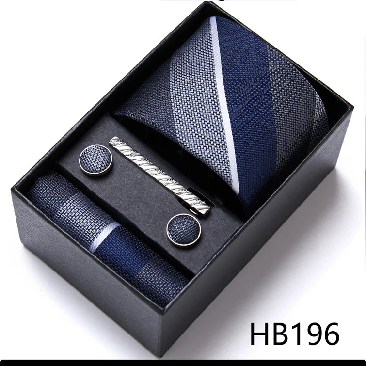 Jacquard Fashion Brand Handkerchief  Cufflink & Necktie