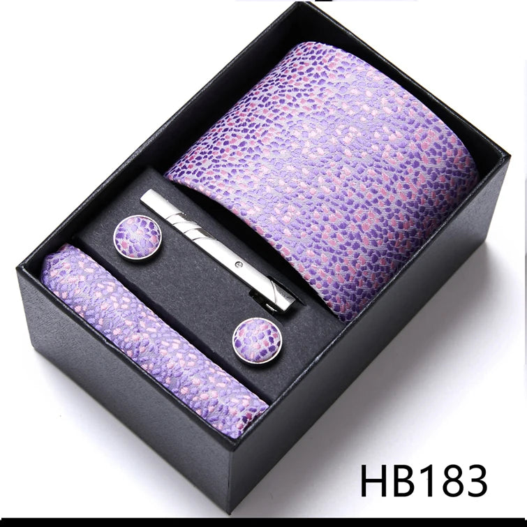 Jacquard Fashion Brand Handkerchief  Cufflink & Necktie