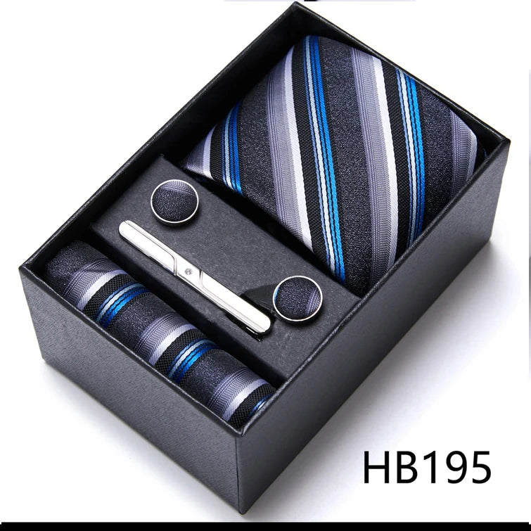 Jacquard Fashion Brand Handkerchief  Cufflink & Necktie