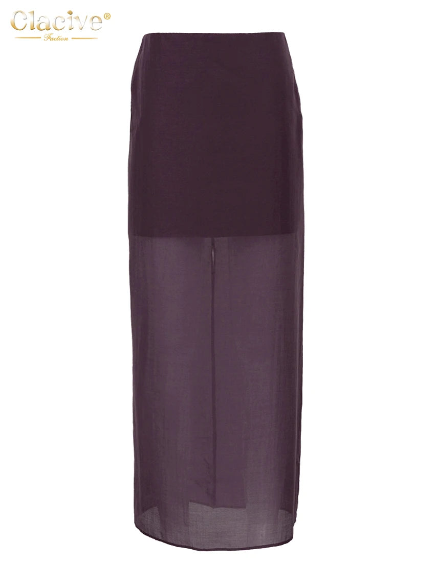 Elegant Loose High-Waist Ankle-Length Skirts