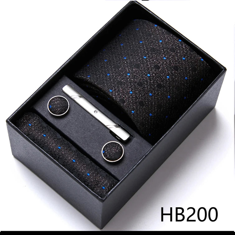 Jacquard Fashion Brand Handkerchief  Cufflink & Necktie