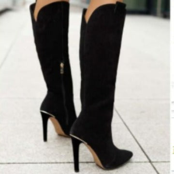Sexy High Fashion Women's High Heeled Cowgirl Boots