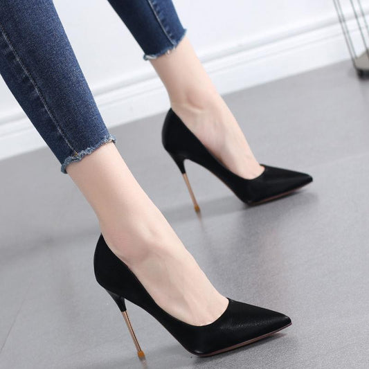 Metal Stiletto Heels